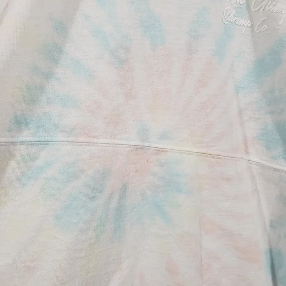SPIRIT JERSEY Womens Rainbow Tie Dye Bubba Gump Shrimp Long Sleeve Shirt Size L - Picture 9 of 13